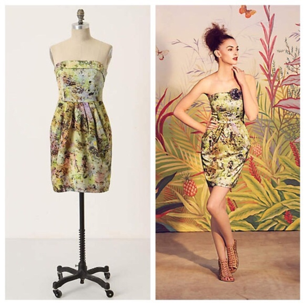 Anthropologie Cooling Magma watercolour dress
